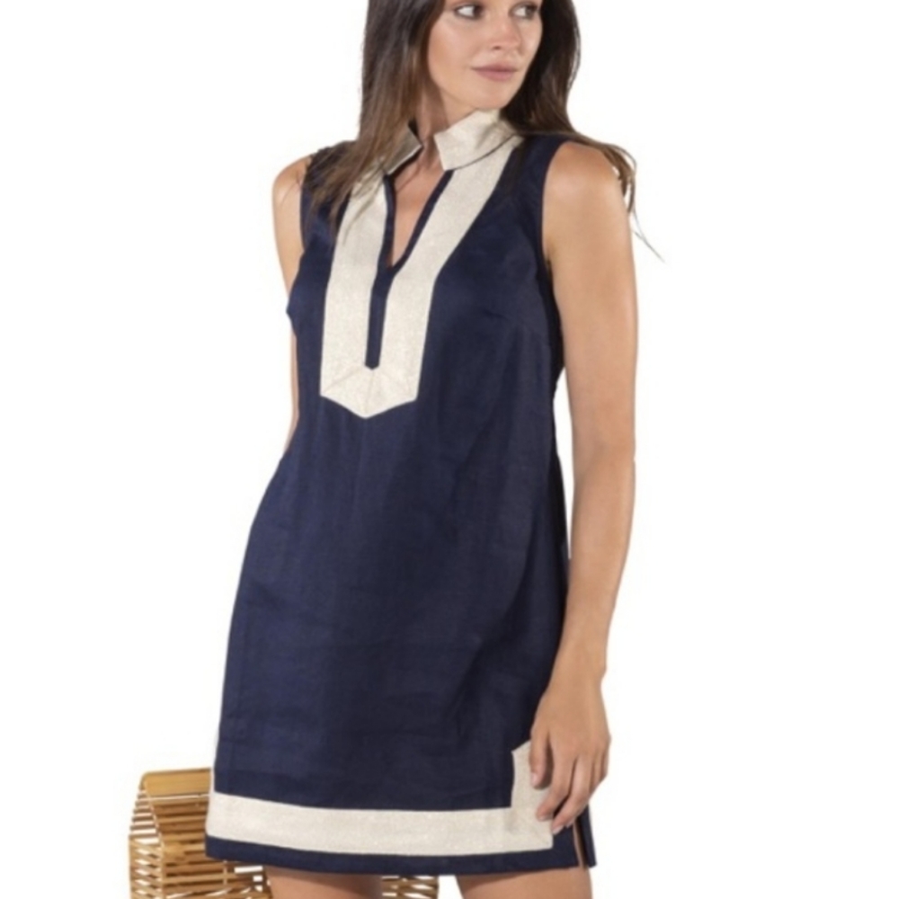 Sail to Sable Navy and White Mini Dress